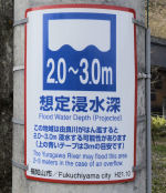 洪水時の想定水位(日藤)
