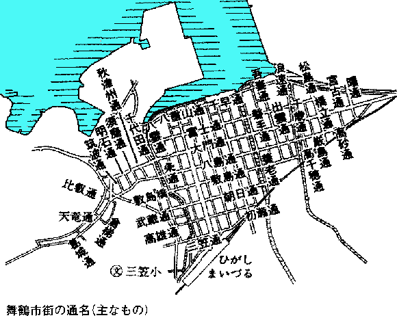 舞鶴市街地の地図
